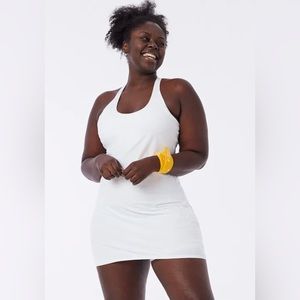 OUTDOOR VOICES The Exercise Dress in White Built In Shorts Women’s Athleisure